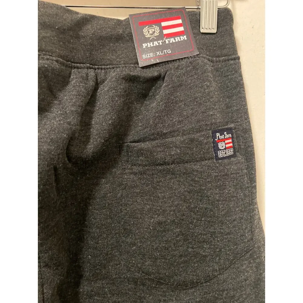 Phat Farm Jogger Sweatpants with Pockets Gray NWT Size XL